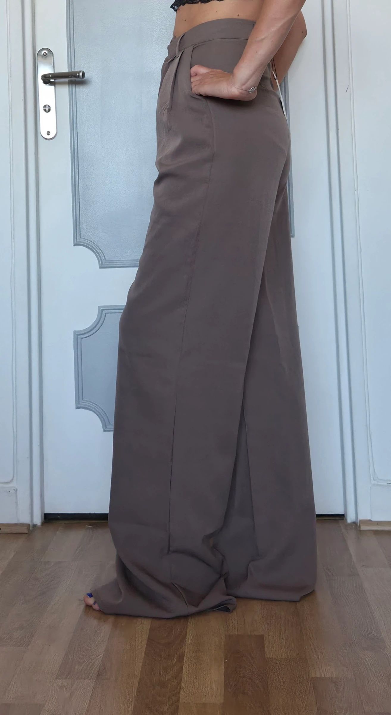 Calça fluida e larga com prega nova tamanho 36 – photo 2